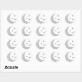 Maan en Sterren Envelope Seals Ronde Sticker (Vel)