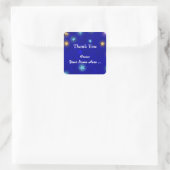 Maan en Sterren Etsen Aangepaste Bedankt Sticker (Tas)