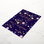 Maan en sterren. folie uitnodiging (Gedraaid)