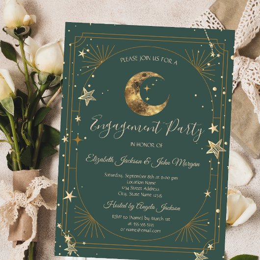 Maan en sterren frame  kaart