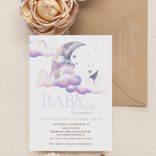 Maan en Sterren Geslacht Neutrale Baby Shower Kaart