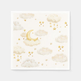 Maan en Sterren Gouden Droom Hemel Baby Shower Servet