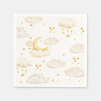 Maan en Sterren Gouden Droom Hemel Baby Shower Servet