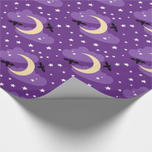 Maan en sterren   Halloween-cadeaupapier Cadeaupapier