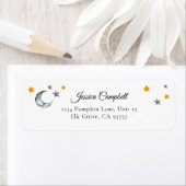 Maan en sterren Halloween retouradres Etiket (Insitu)