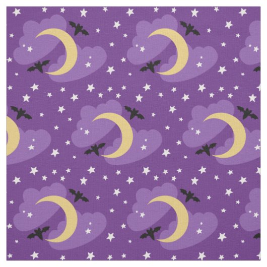 Maan en sterren | Halloween stof (Swatch)