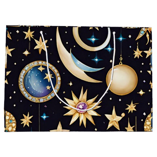 Maan en sterren hemels groot cadeauzakje (Achterkant)