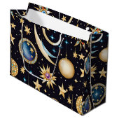 Maan en sterren hemels groot cadeauzakje (Voorkant Gekanteld)