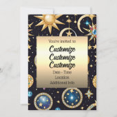 Maan en sterren hemels kaart (Voorkant)