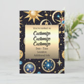 Maan en sterren hemels kaart (Staand voorkant)