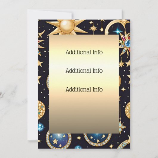 Maan en sterren hemels kaart (Achterkant)