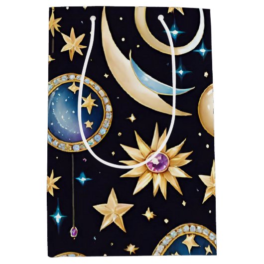 Maan en sterren hemels medium cadeauzakje (Voorkant)