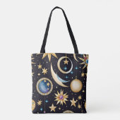 Maan en sterren hemels tote bag (Achterkant)