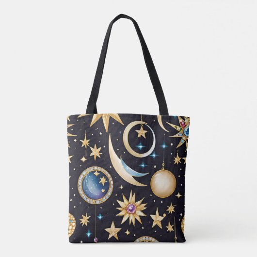 Maan en sterren hemels tote bag (Achterkant)