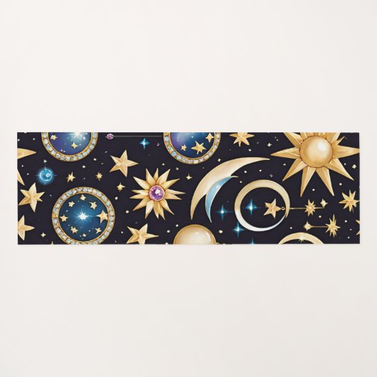 Maan en sterren hemels yogamat (Achterkant (horizontaal))