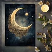 Maan en Sterren Hemelse Bruiloft Details Informatiekaartje