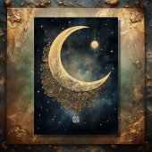 Maan en Sterren Hemelse Bruiloft Save the Date Folie Uitnodiging