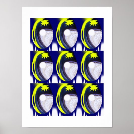 Maan- en sterren kunst poster (Voorkant)