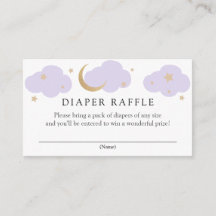 Maan en Sterren Luiers Raffle insteekkaart