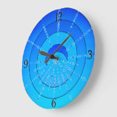 Maan en sterren Mandala, Cerulean Blauw Grote Klok (Hoek)