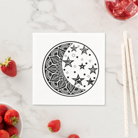 Maan en Sterren Mandala Servet (Insitu)