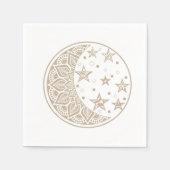 Maan en Sterren Mandala Servet (Voorkant)