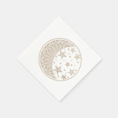 Maan en Sterren Mandala Servet (Hoek)