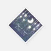 Maan en sterren Marine betoverd romantisch Servetten (Hoek)