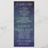 Maan en Sterren Marine huwelijksprogramma Programmakaart (Achterkant)