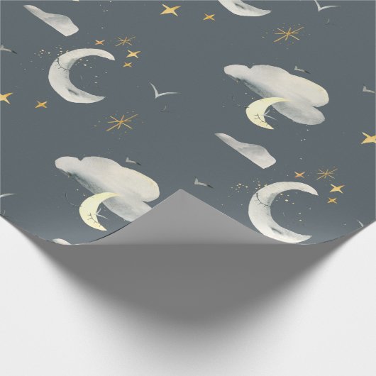 Maan en sterren Night Sky inpakpapier (Hoek)