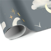 Maan en sterren Night Sky inpakpapier (Rol Hoek)