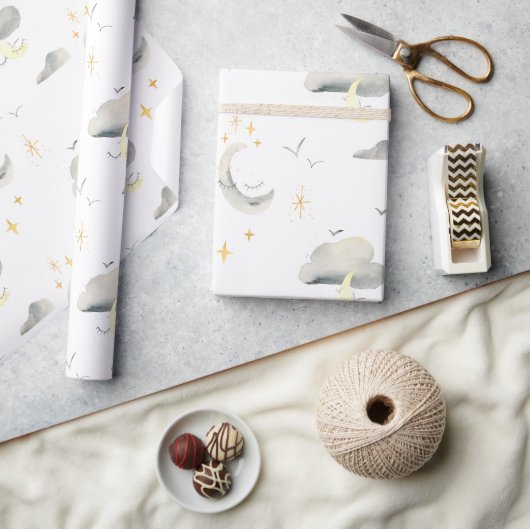 Maan en sterren Night Sky inpakpapier (Crafts)