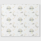 Maan en sterren Night Sky inpakpapier (Vlak)