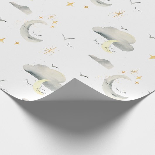 Maan en sterren Night Sky inpakpapier (Hoek)