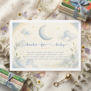 Maan en sterren Over de maan Baby Shower Informatiekaartje