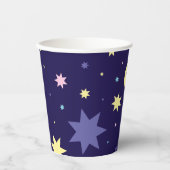 Maan en sterren. papieren bekers (Voorkant)