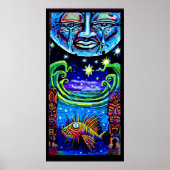 maan en sterren poster (Voorkant)