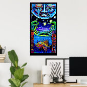 maan en sterren poster (Thuiskantoor)