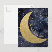 Maan en sterren romantische liefde briefkaart (Voorkant / Achterkant)