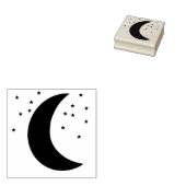 Maan en Sterren Rubber Kunst en Ambacht Stamp Rubberstempel (Gestempeld)
