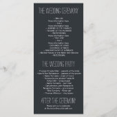 Maan en sterren rustieke bruiloft programma programmakaart (Achterkant)