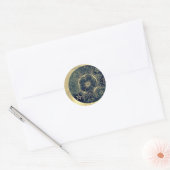 Maan en sterren Talisman Ronde Sticker (Envelop)