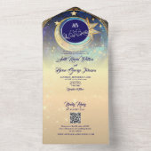 Maan en sterren trouwen in één uitnodiging (Binnen)