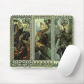 Maan en sterren van Alphonse Mucha Muismat (Met muis)