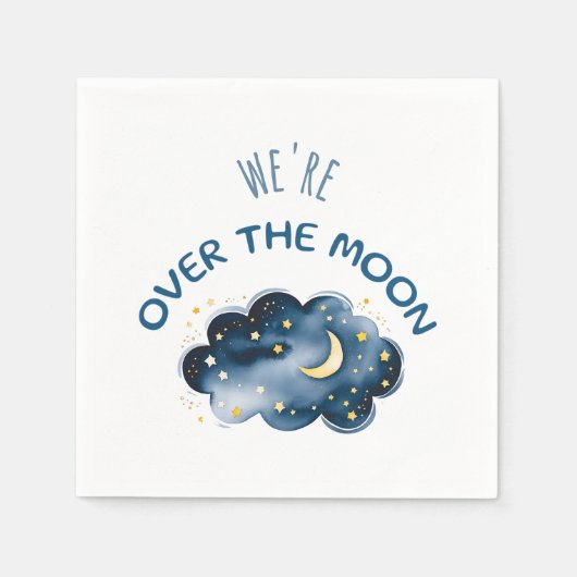 Maan en sterren We Are Over The Moon servetten (Voorkant)