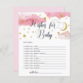 Maan en Sterren Wensen voor Babykaart (Voorkant / Achterkant)