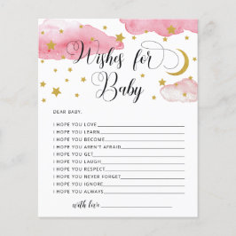 Maan en Sterren Wensen voor Babykaart