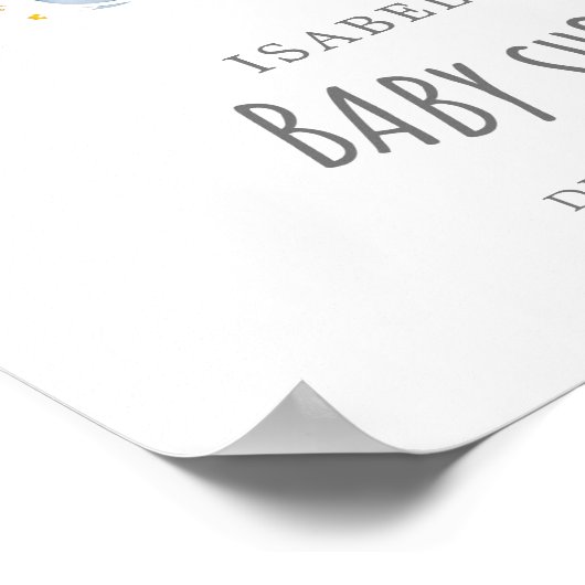 Maan en sterren We're Over The Moon Welkom Poster (Hoek)