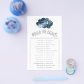 Maan en sterren zou ze liever trivia spel flyer (Enkel)