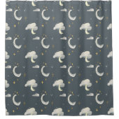 maan en sterrennacht douchegordijn (Voorkant)